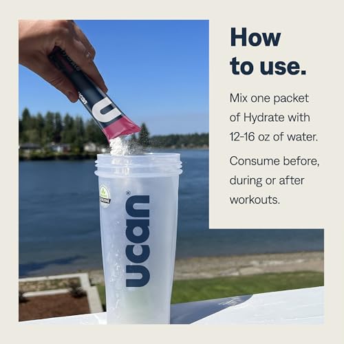 Image of UCAN Hydrate Electrolyte Drink Mix (Berry, 12 Stickpacks) Sugar-Free, Keto-Friendly, Vegan, Non-GMO, Gluten-Free Electrolyte Powder with Potassium & Magnesium for Runners & Athletes
