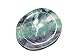 Zentron Crystal Collection: Polished Fluorite Worry Stone in Velvet Pouch Healing Thumb Palm Gemstone