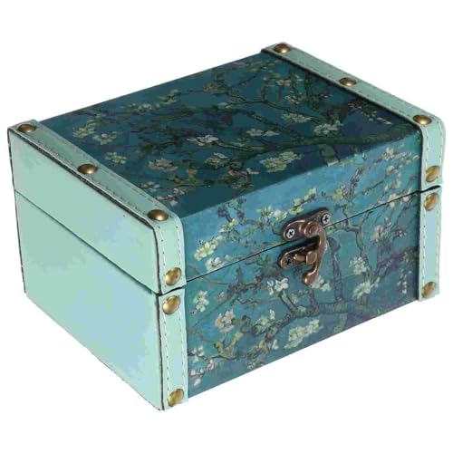 IKFGTJRE Scrigno del Tesoro Baule del tesoro in legno, contenitore da scrivania in legno, grande contenitore for gioielli, espositore for braccialetti