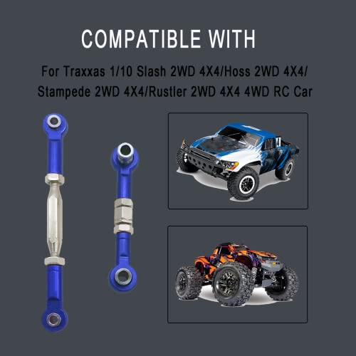 Binghfobbyhuo Adjustable Turnbuckles/Camber Links With Rod Ends Set For 1/10 Traxxas Slash 4X4/2Wd Upgrade Parts #TOP5