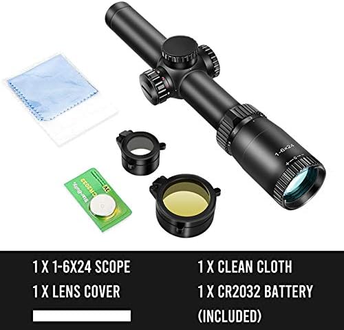 EZshoot SFP 1 6X24E Riflescope Waterproof Dual Color (Red Green) Illuminated Reticle Crosshair Scope for Hunting Photo