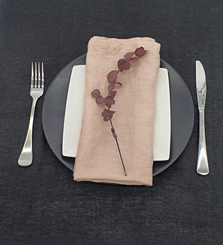 Marc Oliver Linen Cloth Napkins Pink. Set Of 4, 20" X 20", Handsewn Hem With Mitered Corners. Soft Washed, Reusable Pure Linen Napkin For Dinner Table, Kitchen, Wedding, Restaurant, Valentines Day #TOP6
