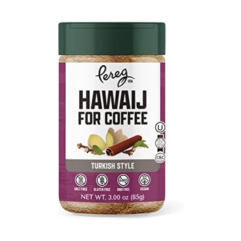 Pereg Coffee Mix | Coffee Spice Mix with Hawaij, Ginger, Cinnamon, Cloves & Cardamom | Mixed Spices for Arabian, Turkish, Coffee or Chai | Made in USA |4.25 Oz Cover