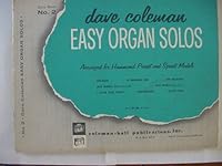 Dave Coleman Easy Organ Solos (Easy Book No 2) Arranged for Hammond Preset and Spinet Models B0018MUVC6 Book Cover
