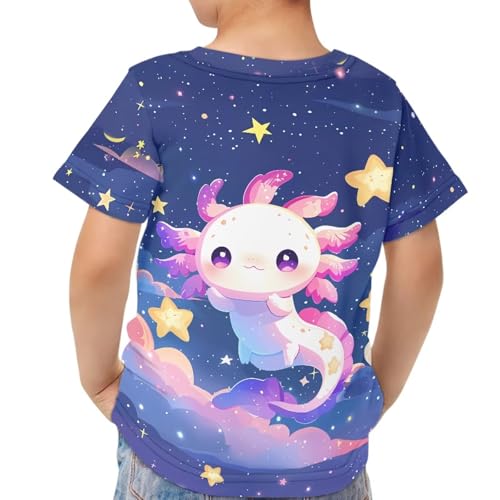 Image of JEOCODY Boys Girls Graphic Tees Funny 3D Printed Short Sleeve T-Shirts 3-16T
