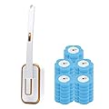 SOPAMI Disposable Toilet Brush System with Holder & 30 Refill Heads, Toilet Wand Kit for Easy and Hygienic Cleaning, No-Mess Toilet Bowl Cleaner with Storage Caddy, Wall Mounted for Bathroom, RV, Tub