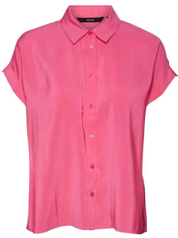 VERO MODA Damen Vmgrace Shirt WVN Ga Hemd, Pink Yarrow, M EU