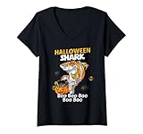 Photo Gallery donna halloween shark boo boo boo divertente squalo famiglia halloween maglietta con collo a v Photo Gallery donna halloween shark boo boo boo divertente squalo famiglia halloween maglietta con collo a v