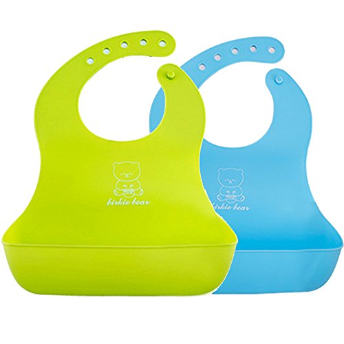 ベビー 赤ちゃん スタイ ビブ 食事用 エプロン 前かけ よだれかけ ソフト おおきな 受け皿 ポケット付 袖なし 水洗い可 シリコン 男の子 女の子 キッズ 5段階 サイズ調整 持ち運び 清潔 セット BEATON JAPAN