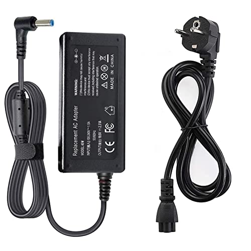GwcLy Chargeur d'ordinateur Portable 45W pour HP, Adaptateur Secteur pour HP Stream 11 13 14 Series, Elitebook Folio,Pavilion Touchsmart et Plus: 19.5V 2.31A, Connecteur: 4.5 * 3mm Cover
