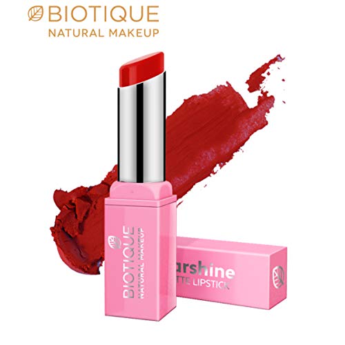 Image of Biotique Natural Makeup Starshine Matte Lipstick, Ruby in Vogue