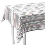 - - Lileno Home - Mantel lavable por metro, Rayas metálicas., 200 x 140 cm (Schnittkante)