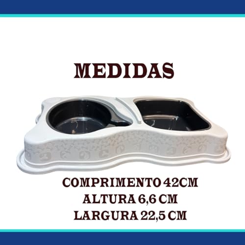 Comedouro E Bebedouro Duplo Pet Dualdog Durapets 750/550ml