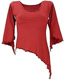 Die leicht gewellten Abschlüsse mit Overlock geben dem Shirt einen besonderen Charme