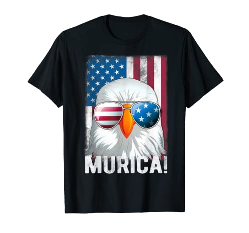 Murica - Bandera americana vintage para hombre, águila calva Camiseta