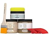 Wood Finish Muli-Purpose Kit - GO Beyond Faux Wood with Paintable Liquid Wood Based Primer and Gel Stain - Graining Tools Included (32oz, French Oak)
