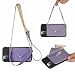 Produktbild Ostop Brieftaschen Hülle Kompatibel mit Samsung Galaxy A12,Lila Umhängetasche PU-Leder Business Handbag Purse mit Trageschlaufe Lanyard und Kartenfach Schlanke TPU-Schutzhülle