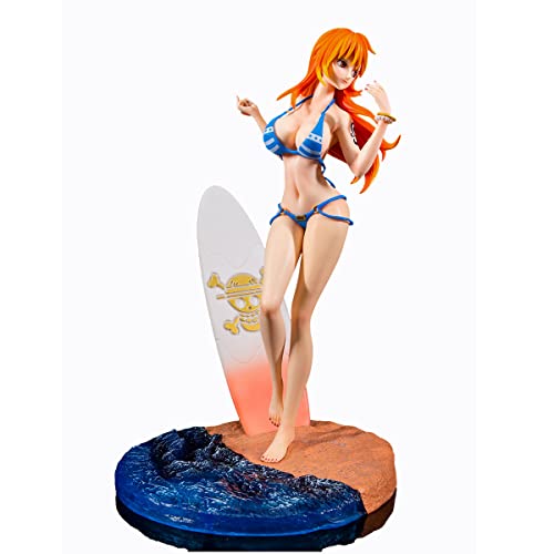 VEZCOS One Piece Nami Figura De Acción Material De PVC Respetuoso con El Medio Ambiente Estatuas De Juguete Juguetes para Niños Y AdultosObjetos De Exposición De Escritorio 30CM