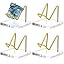 Amazon.com: Wenqik 4 Pcs Rock Display Stand Crystal Display with Metal ...