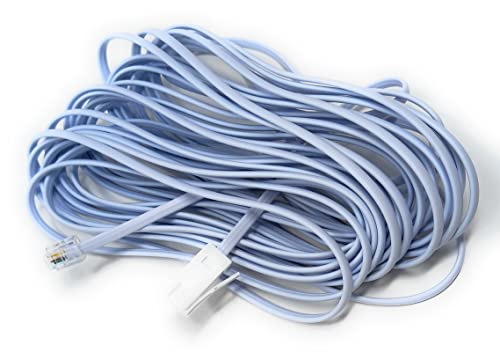 DRUT 10m BT to RJ11 4 Wire (431A) Male to Male UK Telephone Modem Lead Cable 33ft White - Image 2
