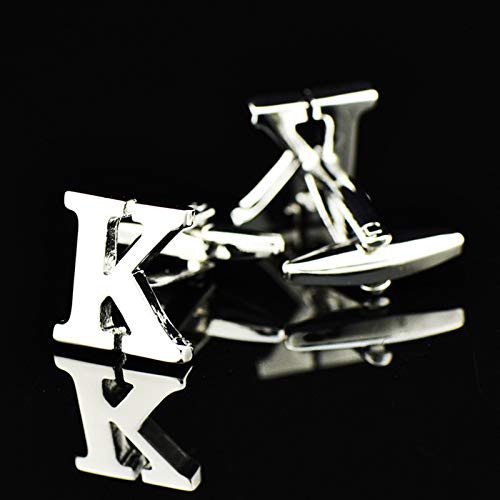 Gemelos Daesar Copper para Hombre Letra K Plata miniatura 3