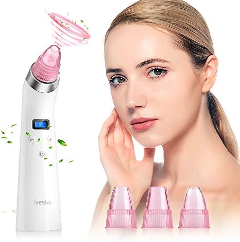 Blackhead Remover Vacuum Pore Cleaner, USB Rechargeable Electric Blackhead Vacuum Extractor Clean Tool with 4 Functional Replacement Probes and 3 Adjustable Suction Power, ABS Material, Pink 2