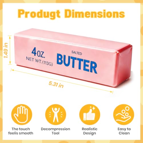 Image of PATPAT 5.51 Inch Butter Squishy Toys, Realistic Butter Stick