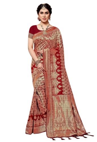 Generic gold kanjivaram silk saree in art silk – image 4