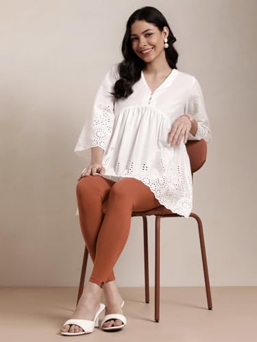 Image of TWIN BIRDS Super Stretchable Cotton Elasthane Fabric Ankle Length Leggings for Women