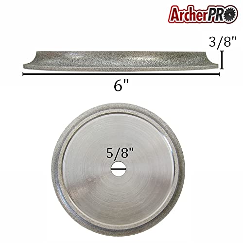 Archer Pro 6” X 3/8” Bullnose Tile Blades, Diamond Profile Wheels For Tile Cutting, Grinding, Profiling. For Wet Tile Saw Only. #TOP1