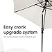 GDY 7.5FT Patio Umbrella Outdoor Table Umbrella,Market Umbrella with Push Button Tilt and Crank for Garden, Lawn, Deck, Backyard & Pool (Beige)