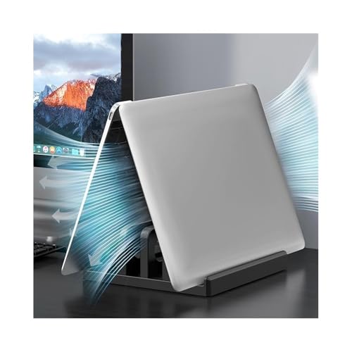 Support pour ordinateur portable 4 en 1 vertical rangement stable blanc bureau - 5