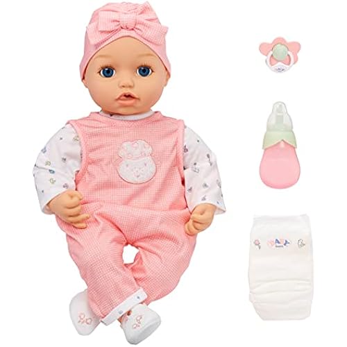 Baby born My Real Baby Doll Annabell - Blue Eyes: Realistic Soft-Bodied Baby Doll Ages 3 & Up, Sound Effects, Drinks & Wets, Mouth Moves, Cries Real Tears, Eyes Open & Close, Pacifier