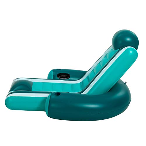 image for Sloosh Inflatable Pool Lounger, Heavy Duty Comfortable Pool Float, Lak