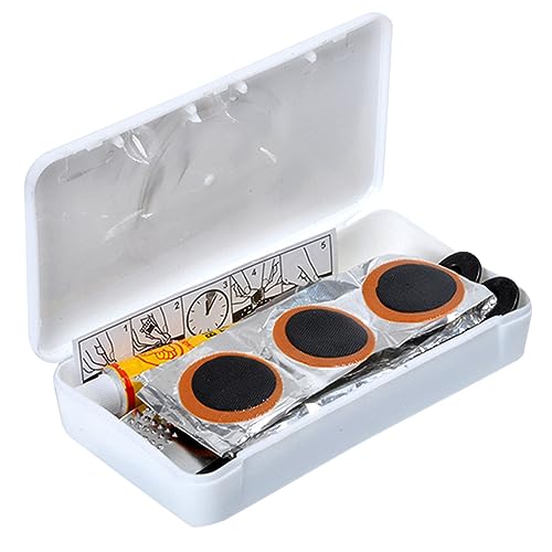 Parliky Bike Tire Patch Kit Complete Tire Repair Set Paste and File Durable Plastic Tools