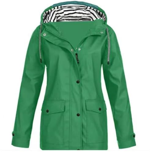 Veste de pluie pour femmes solide coupe-vent fini les vêtements trempés