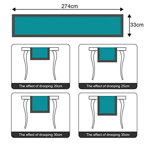Chemin de table élégant crème 33x274 cm au design géométrique luxe - 8