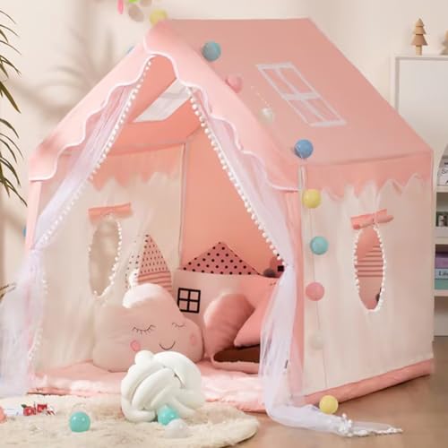 Tente de Princesse - Grande Maison de Jeu pour Fille - Château de Jeu pour Enfant - Cadeau de Noël ou Anniversaire - pour Jouer à l'Intérieur ou à l'Extérieur...