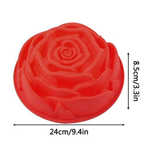 1 Stück Valentinstag Silikon Backformen Ø 24cm, FantasyDay Antihaftbeschichtet Silikon Kuchenform Muffinbackformen Brotbackform für Muffin Kuchen Pudding Torte - Hochwertige Silikonbackform Kastenform