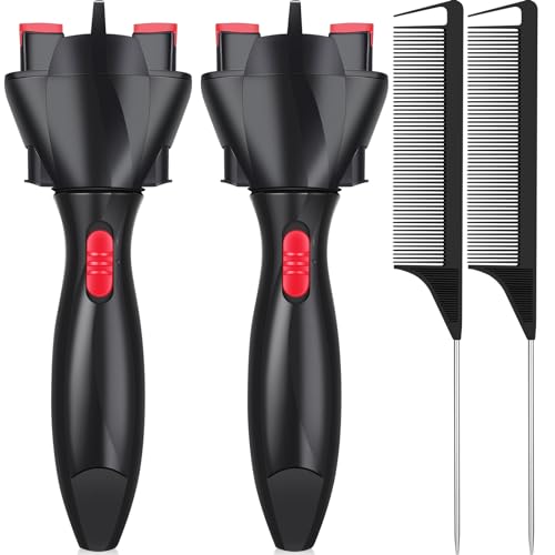 Juego de 4 peines automáticos para trenzar cabello negro miniatura 1