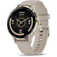 Garmin Venu 3S Soft Gold Bezel 1.2" Amoled Touchscreen Smart Watch (French Gray)