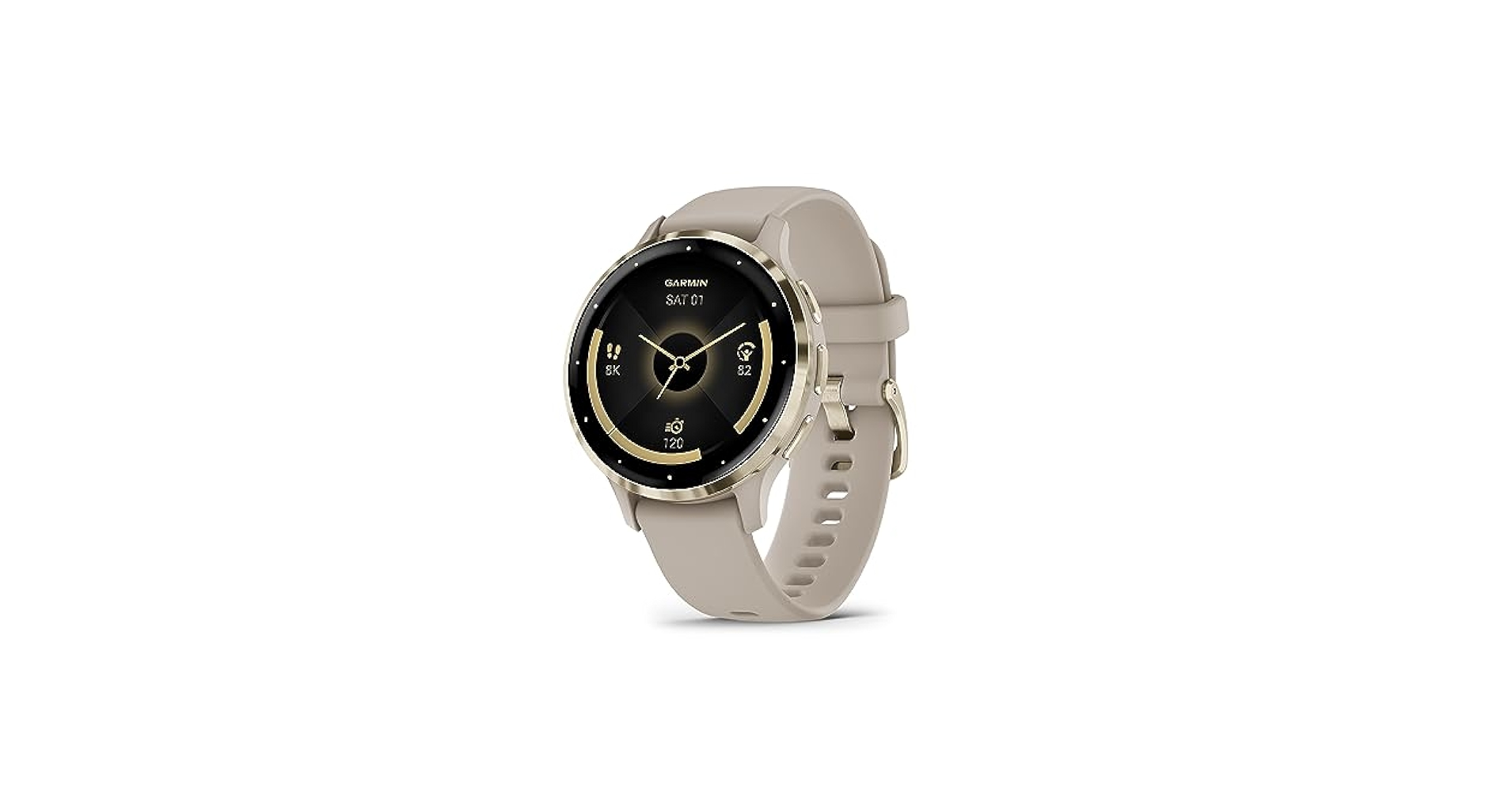 時計 GARMIN Venu 3S French Gray/Cream Gold Garmin Venu 3S Smartwatch 41mm Soft Gold Stainless Steel