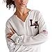 LA Notch-Neck Sweatshirt, LIGHTEST HEATHER GREY, XXL