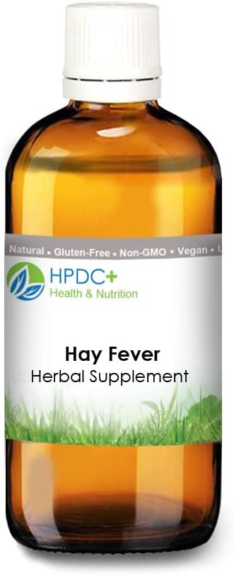 HPDC+ Health & Nutrition Tintura orgánica para aliviar la fiebre del heno (rinitis alérgica) 1.69 onzas líquidas
