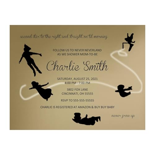 Baby Shower Invitation Peter Pan by ajinvites