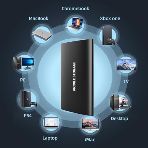 Sperric Hard Disk Esterno 2T Ultrasottile Portatile Usb Storage Per Desktop, Laptop, Macbook - 5