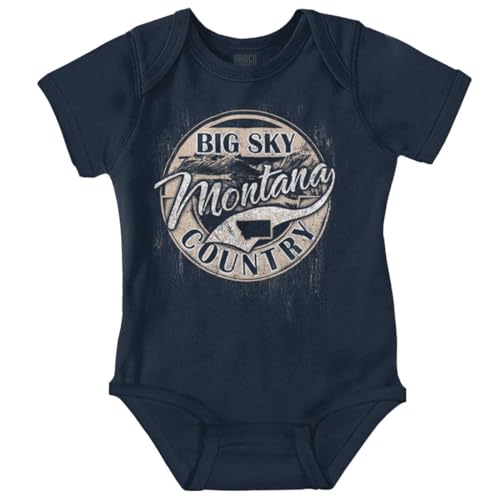 Brisco Brands Montana MT Big Sky Country Souvenir Baby Romper Boys or Girls