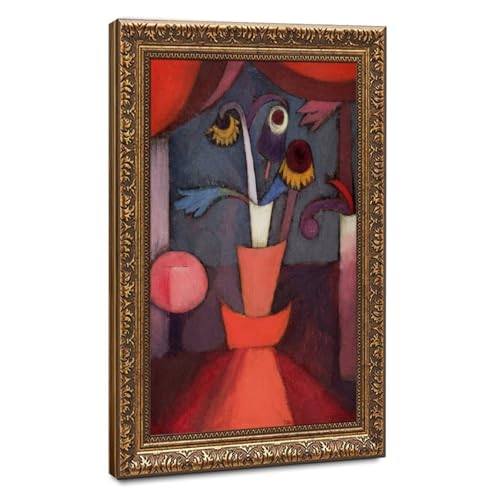Toile Paul Klee haute définition avec cadre en bois pour salon