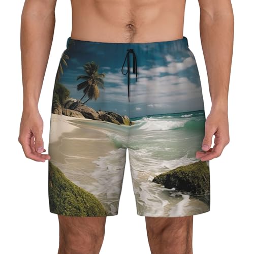 Men's Swim Trunks Quick Dry Board Shorts Beach Ocean Beach Shorts with Pocket Bathing Suits for Men