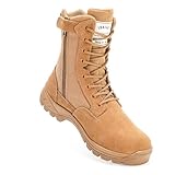 IODSON Men's Military Tactical Work Boots with Side Zipper, Puncture Resistant, Desert Combat, Army...